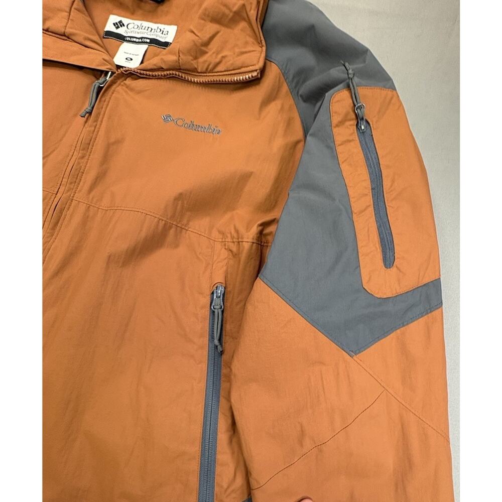 Vintage Columbia Colorblock Outdoor Jacket - Rust Orange & Slate Grey - Picture 4 of 14